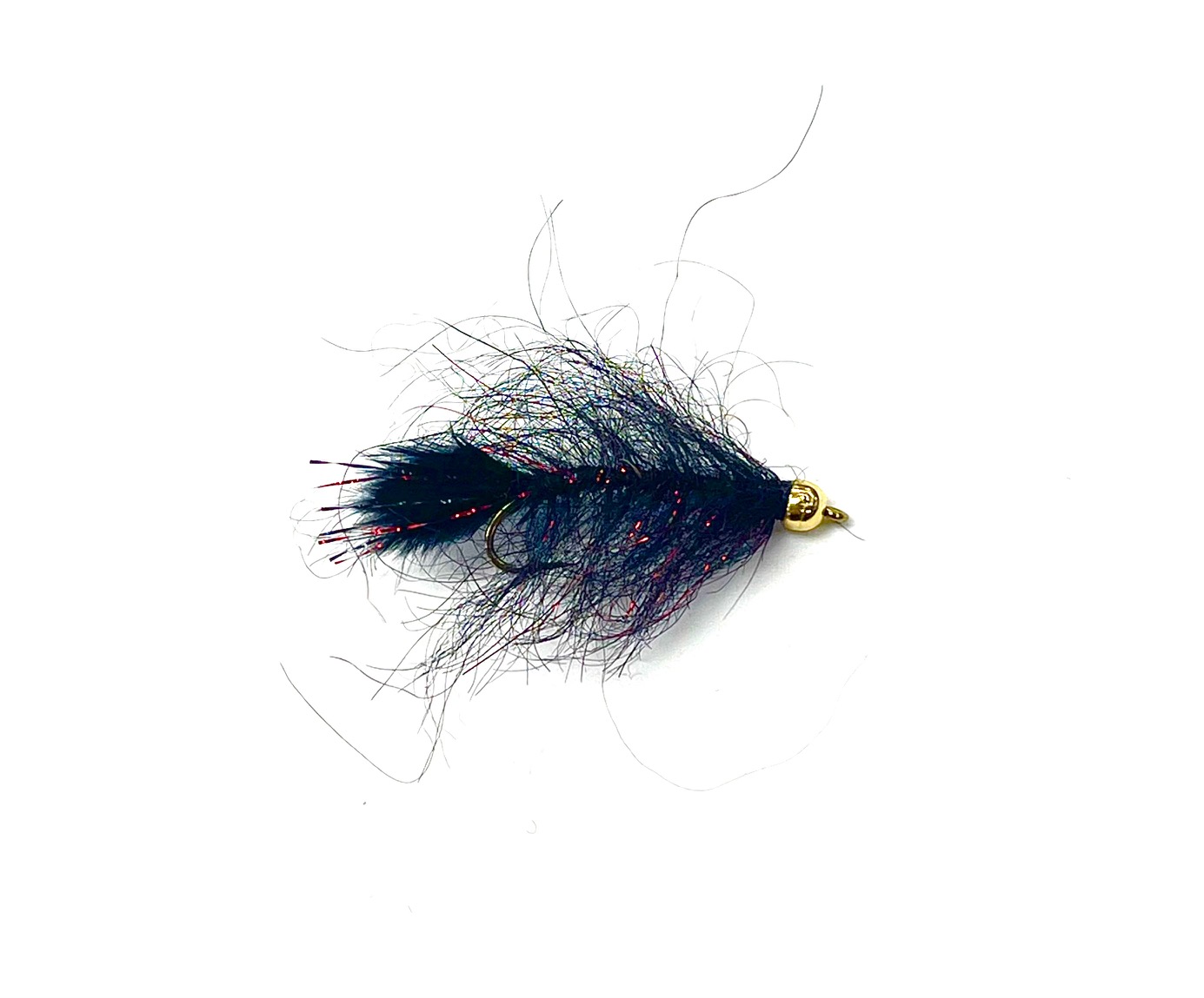 Black's Flies Gold Bead Mini Leech - Black - Size 8